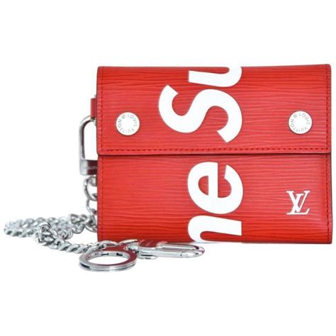 supreme x louis vuitton chain wallet replica